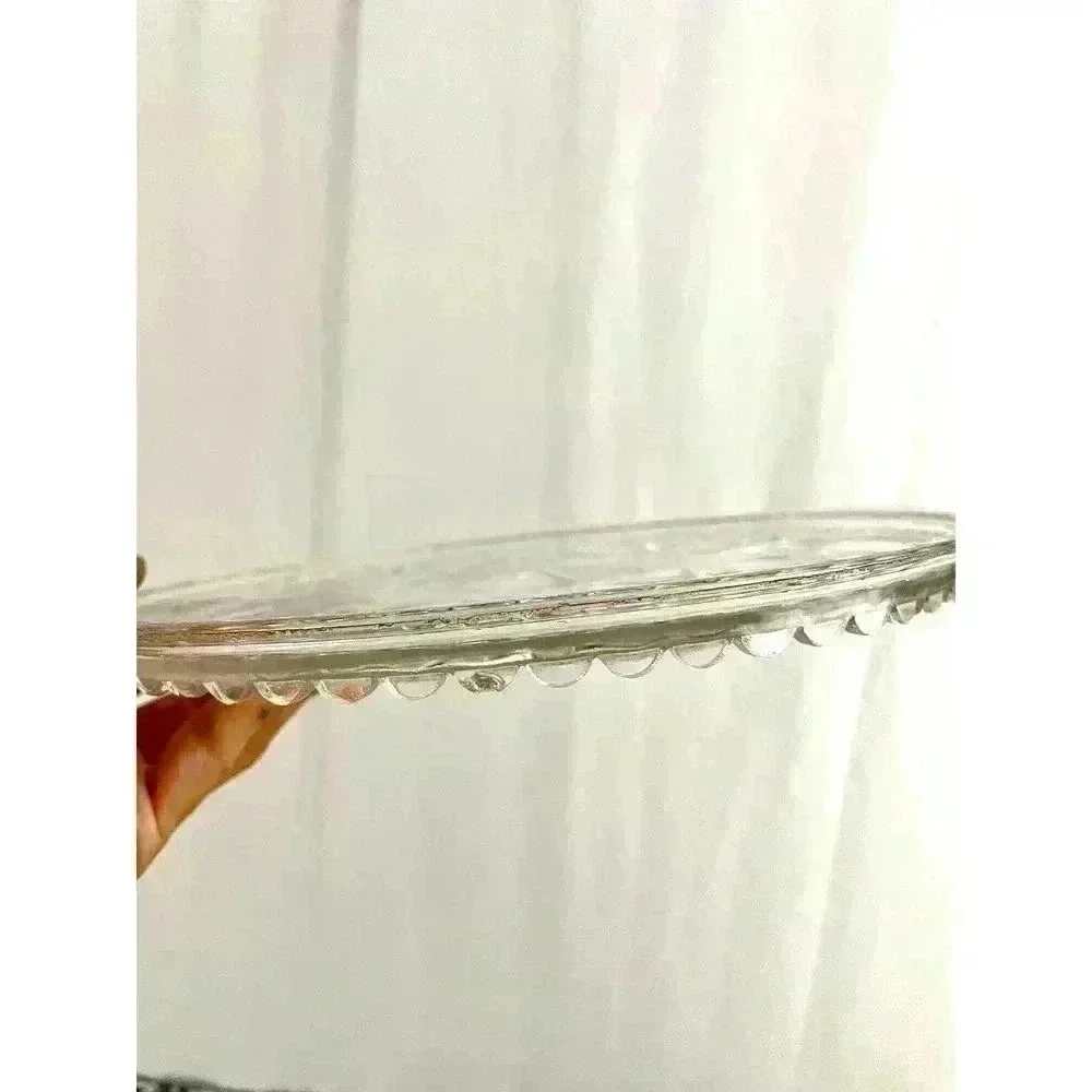 VTG Round Clear Glass Serving Platter‎ 10